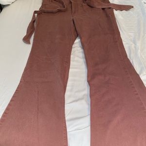 Express High Waist Tie wide leg stretch jeans